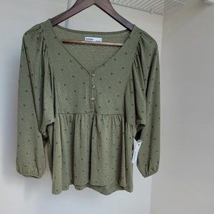 Small Sonoma Green Peplum Top